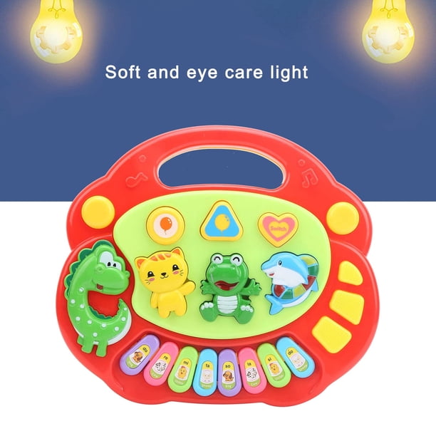Fiudx Ofertas flash Artículos en oferta Órgano electrónico de música, teclado Musical interactivo, Piano Electrónico multifuncional con temática de zoológico para niños, sonidos educativos