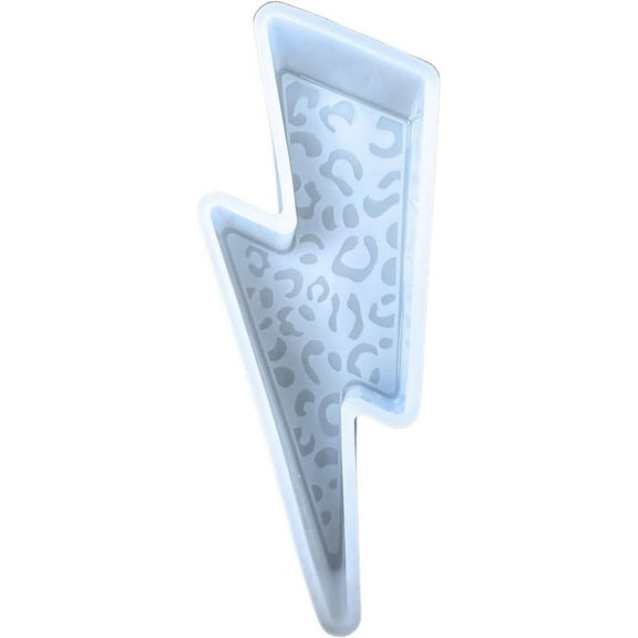 Leopard Lightning Bolt Silicone Freshie Mold  6x2 x1.1 Heat Resistant Oven Safe for Scented Aroma Beads Car Candle Z Shaped