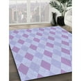 thumbnail image 3 of Ahgly Company Machine Washable Indoor Rectangle Transitional Purple Mimosa Purple Area Rugs, 6' x 9', 3 of 7