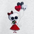 thumbnail image 3 of CafePress - Cute Skeleton Girl With Spooky Balloons Long Sleev - Unisex Cotton Long Sleeve T-Shirt, 3 of 4