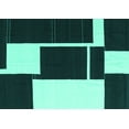 thumbnail image 1 of Ahgly Company Machine Washable Indoor Rectangle Abstract Turquoise Blue Contemporary Area Rugs, 4' x 6', 1 of 4