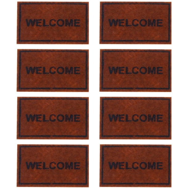 KAKOWELY 8 piezas de alfombra en miniatura para casa de muñecas, accesorios para casa de muñecas, mini manta de bienvenida para el suelo, mini alfombra para casa de muñecas