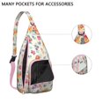 thumbnail image 2 of Waterproof Hiking Sling Backpack for Women – Lightweight Floral Crossbody Chest Bag with Adjustable Strap, Botanical Wildflower Travel Backpack for Outdoor & Everyday Use, 2 of 4