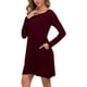 thumbnail image 4 of Vestidos casuales de manga larga con bolsillos para mujer Adepaton LRWJ1046-37, 4 of 7