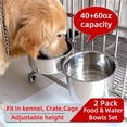 thumbnail image 3 of Jaula para perros, cuenco de agua antiderrame, 2 unidades, acero inoxidable, tamaño grande, 3 of 6