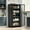 Black Metal, variant on 6-Tier Metal Pantry Cabinet with Transparent Doors, Adjustable Shelves & Wheels,65" Versatile Storage for Kitchen, Dining Room, and Living Room,White