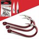 thumbnail image 1 of Fishing barbed hook bend mouth triangular fast attack super needle point fishhook black seabream bass japan hooks 4-8 piece pack, 1 of 5