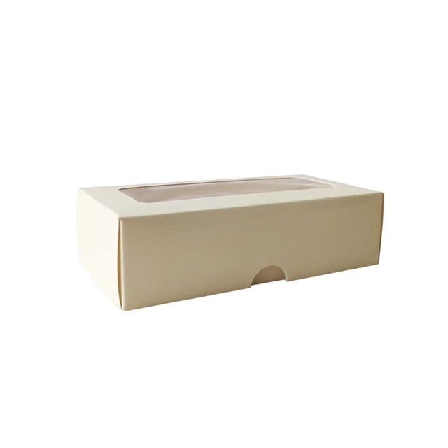 Cateissary Cajas de regalo de papel de 20 piezas, soporte para pendientes, embalaje, pastel, galletas, vitrina para Navidad, fiesta de Año Nuevo Almacenamiento y organización del hogar Beige