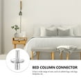 thumbnail image 4 of TOYMYTOY Connector for Bed Column Bed Frame Hardware Kit Iron Silver 5 Sets, 4 of 6