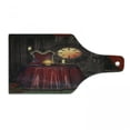 thumbnail image 1 of Gothic Cutting Board, Fortuneteller Room with Mystic Crystal Ball Magician in Image Print, Decorative Tempered Glass Cutting and Serving Board, Wine Bottle Shape, Maroon Brown, by Ambesonne, 1 of 1