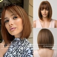 thumbnail image 3 of Amazon Cross-Border Fashion Hot-Selling Wig with Bangs Orange-Red Short Bob Full Wig for Women, 3 of 9