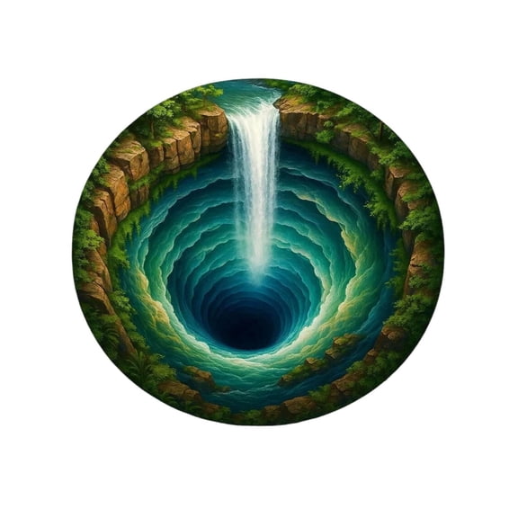 3D Rugs that Look Like a Hole, Optical Illusion Rug for Living Room, Bedroom, Porch, Terrace and Entrance Decor, Non Slip Illusion Floor Mat,I,23.6IN