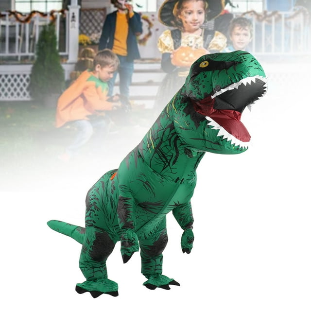 Disfraz De T Rex, Disfraz De Dinosaurio Inflable Con Impresión Transparente Realista Para Halloween