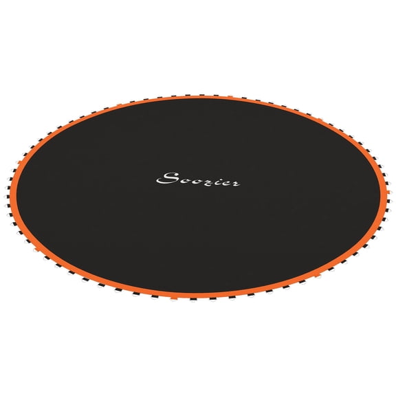 Trampoline Jumping Mat for 12 Foot Round Trampoline, 72 V-Rings and 5.5 Inch Springs Compatible, Orange Replacement Mat