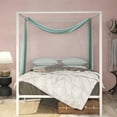 thumbnail image 2 of Zinus Patricia 72" White Metal Canopy Platform Bed Frame, Queen, 2 of 7