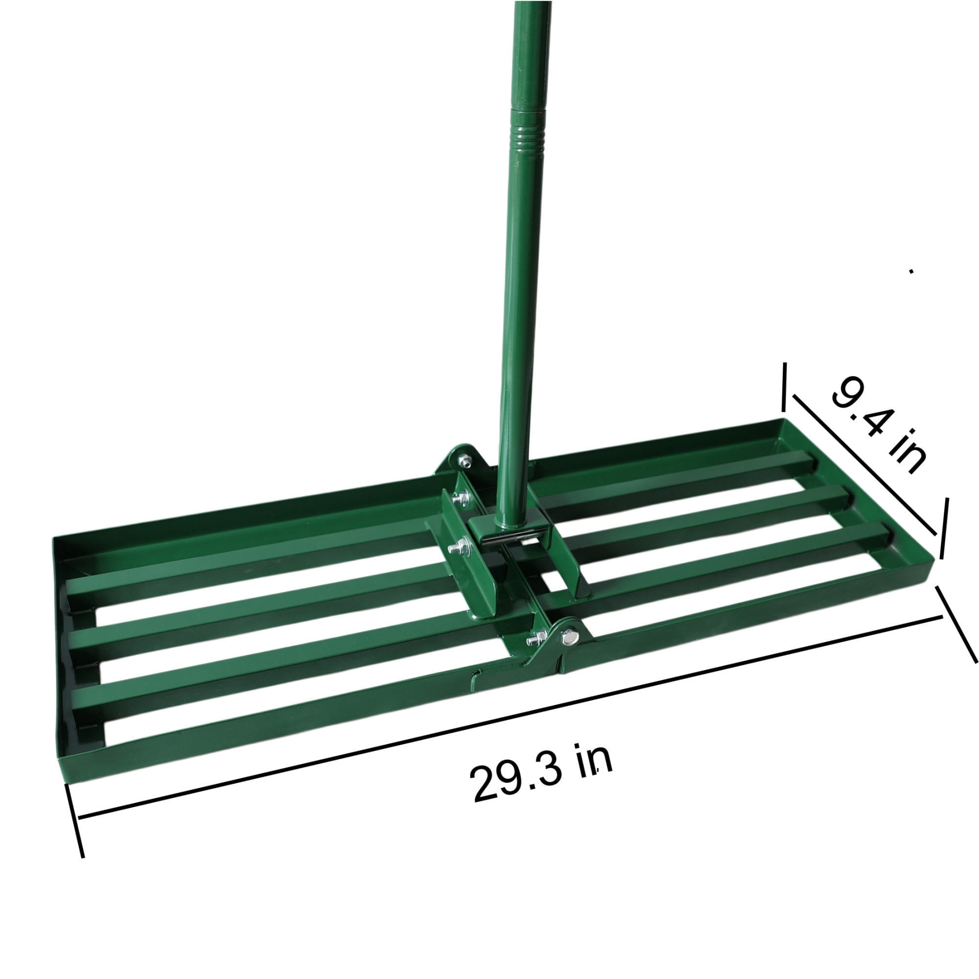 29.3" Metal Lawn Leveling Rake, 79.5" Extended Handle Garden Backyard Golf Course Leveler, Rust-Proof Metal Ground Levelling Tool for Yard, Farm & Golf Green