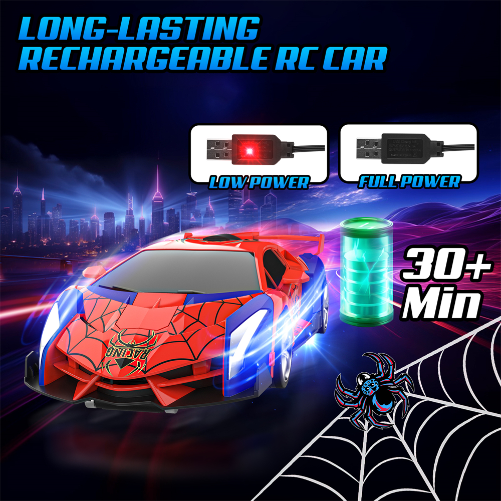 Wupuaait Transform Rc Cars, 2.4Ghz Remote Control Car 1:18 Scale Transforming Robot, One-Button Deformation 360Â°Rotation Car Toy Gifts for Boys 4-12, Red and Blue