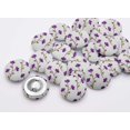 thumbnail image 2 of IBA Indianbeautifulart Purple 25 Mm Leaves & Floral Artistic Printed Canvas Fabric Buttons Round 2 Hole&nbsp;Decorative Buttons For Sewing Crafting Pack Of 50, 2 of 7