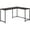 Espresso-Black, variant on Pemberly Row 58" L Shaped Corner Faux Stone Top Computer Desk in Gray and Black
