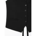 thumbnail image 5 of Musuos Women Black Vests Bow Tie Back V-Neck Waistcoat Sleeveless Buttons Cardigan Trendy Streetwear, 5 of 10