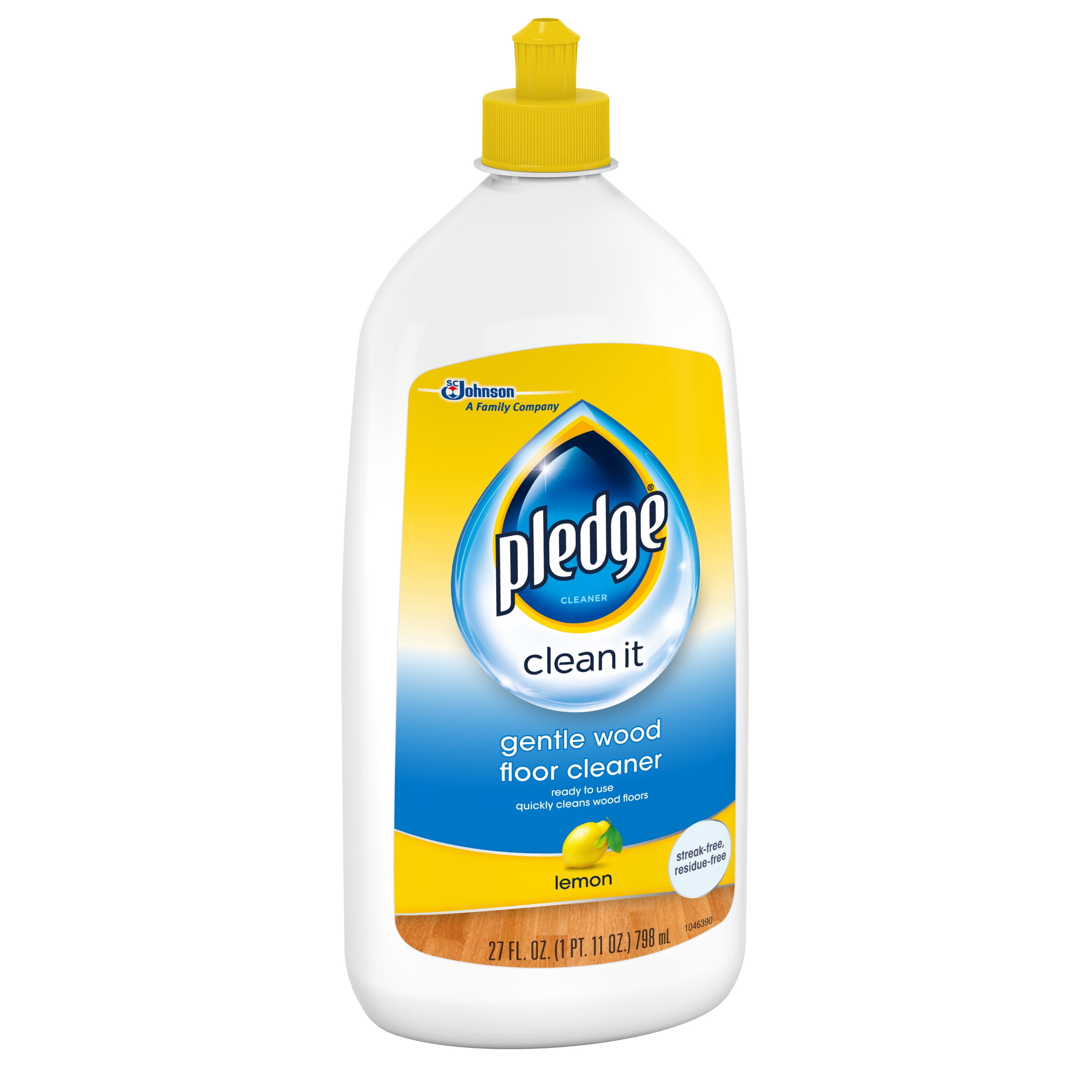 Pledge Gentle Wood Floor Cleaner Lemon 27 Fl Oz Walmart Com