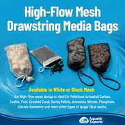 Aquatic Experts - High-Flow Mesh Media Filter Bags with Drawstring - Ideal for Aquarium Filtration, 4 Pack, 3 x 8