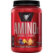 BSN Amino X Amino Acids + BCAA Powder, Fruit Punch, 70 Servings