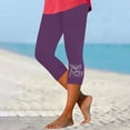 thumbnail image 3 of REALiKUN Womens Capris for Seniors Summer Capri Leggings Women Stretchy Workout Yoga Casual Vacation Beach Pants, 3 of 4