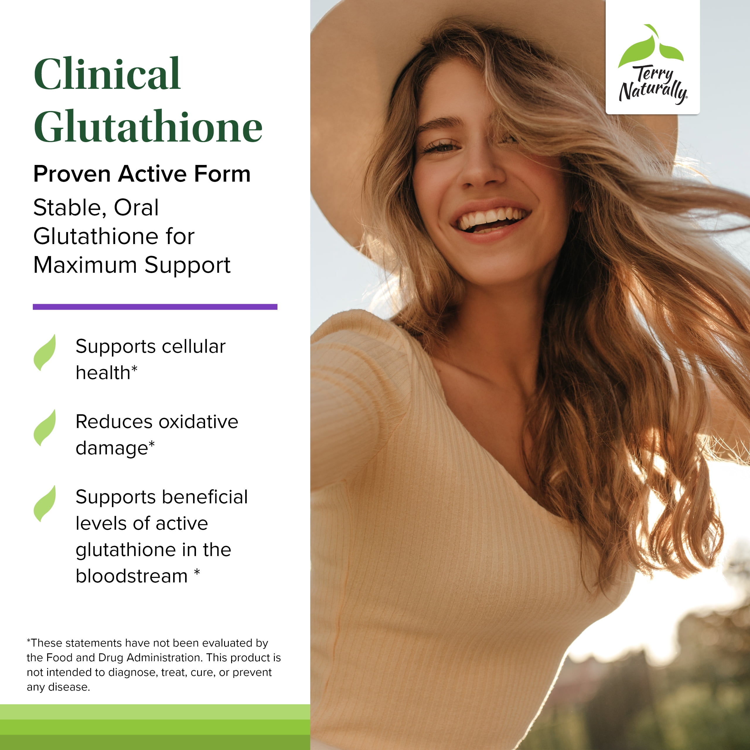 Terry Naturally Clinical Glutathione - 60 Slow Melt Tablets (Pack of 2)
