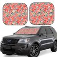 thumbnail image 1 of Fotbe Small Coral Red Flowers Juego de 2 Piezas de Parasoles para Parabrisas | Bloqueador Solar para Auto | Accesorios Plegables para Protección Solar Interior-Small, 1 of 6
