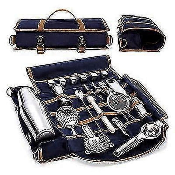 Bolsa de transporte para barman, kit de herramientas de lona para barman creativo, juego de coctelera, bolsa de almacenamiento, solo s202412244724
