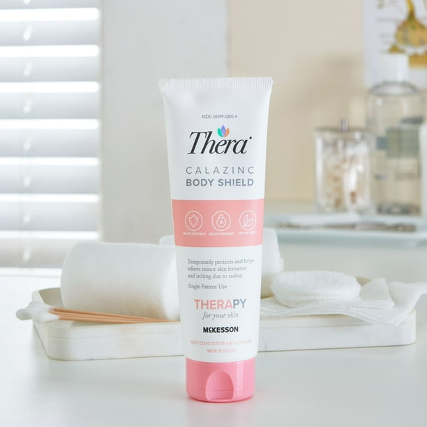 6 pack) Thera Calazinc Body Shield Skin Cream for Dry, Chafing