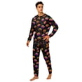 thumbnail image 3 of Halloween Family Matching Pajamas Sets, Halloween Family Moon Printed Loungewear, Spooky Season Holiday PJS Sleepwear, Seasonal Pajamas Casual Wear, Home Relaxation Wear Indoor Leisure, 3 of 4