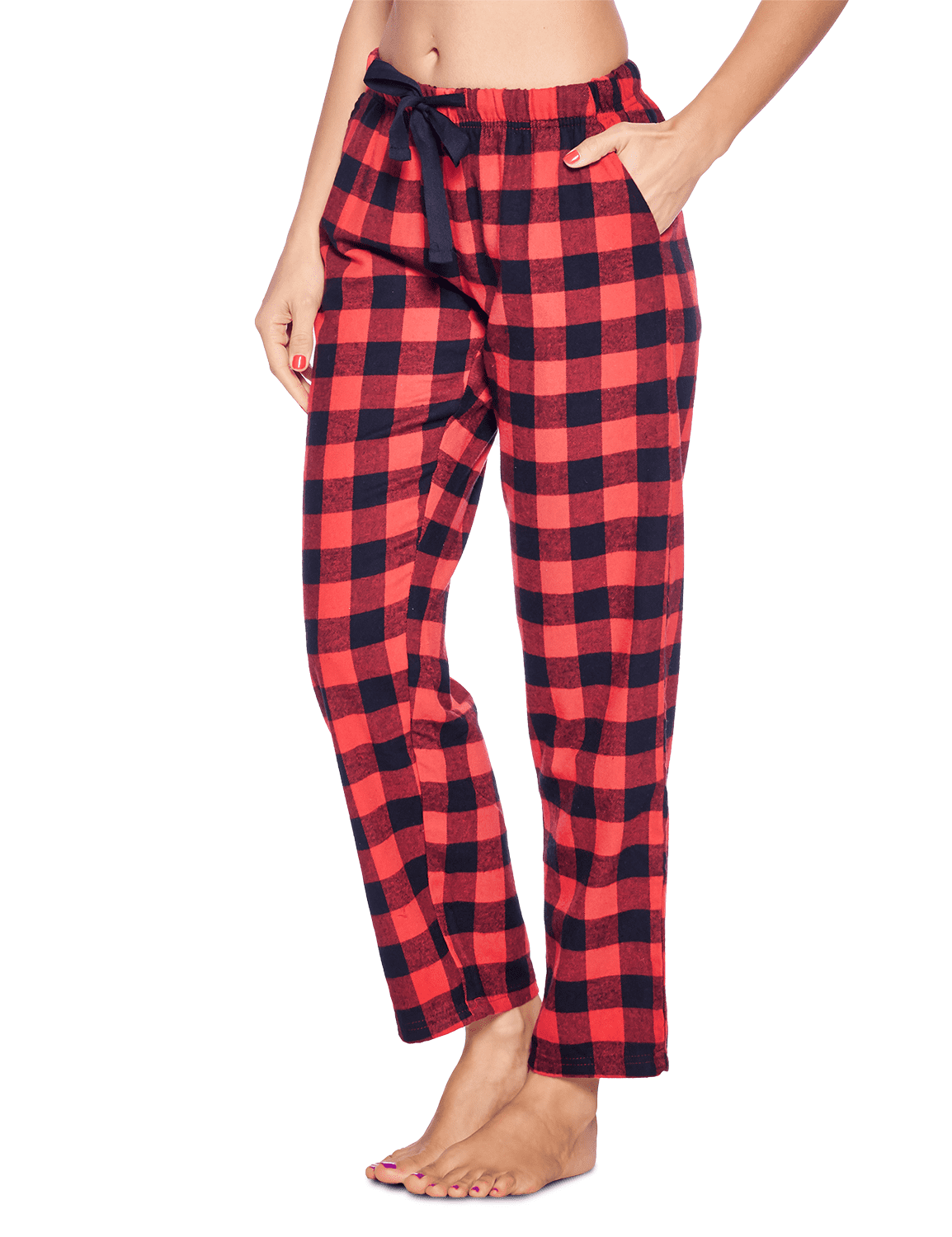Ashford & Brooks Women's Super Soft Flannel Plaid Pajama Sleep Pants ...