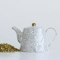 thumbnail image 2 of 3R Studios White with Black Speckles Stoneware Teapot, 2 of 3