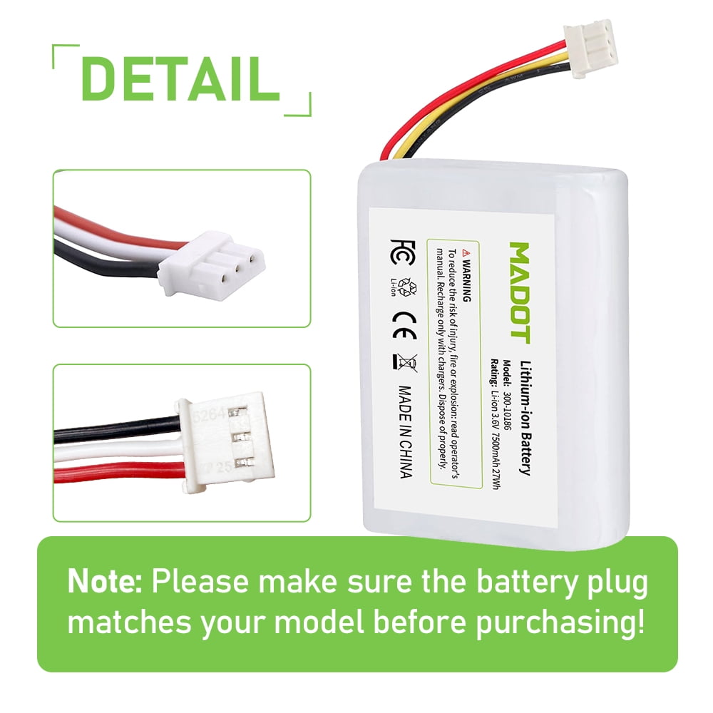 Replacement Battery 300-10186 for ADT Command Smart Security Panel 7500mah 3.6V 27Wh