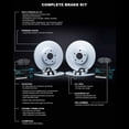thumbnail image 3 of R1 Concepts Front Rear Brakes and Rotors Kit |Front Rear Brake Pads| Brake Rotors and Pads| Ceramic Brake Pads and Rotors |Hardware Kit WDWH2-48017, 3 of 5