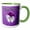 Green/White, variant on 3drose, Mist and Purple Pansy Birthday, 11oz Two-tone Green Mug