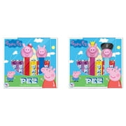 PEZ Candy Peppa Pig Twin Pack, 2 Candy Dispensers Plus 6 Rolls Assorted Fruit Candy, 1 Count, 1.74 oz
