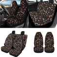 thumbnail image 2 of Uorisanigo Flower Moon 18 Packs Car Seat Cover Set with Armrest Cushion Headrest Covers Shift Knob Covers Handbrake Safety Seat Belt Pads Steering Cover Coasters Keyring for SUV Truck Sedan, 2 of 7