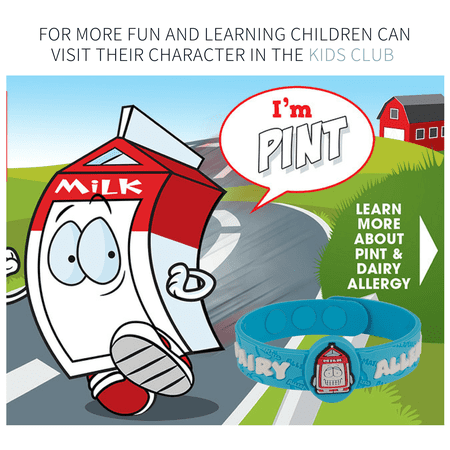 Dairy Allergy Awareness Bracelet for Children