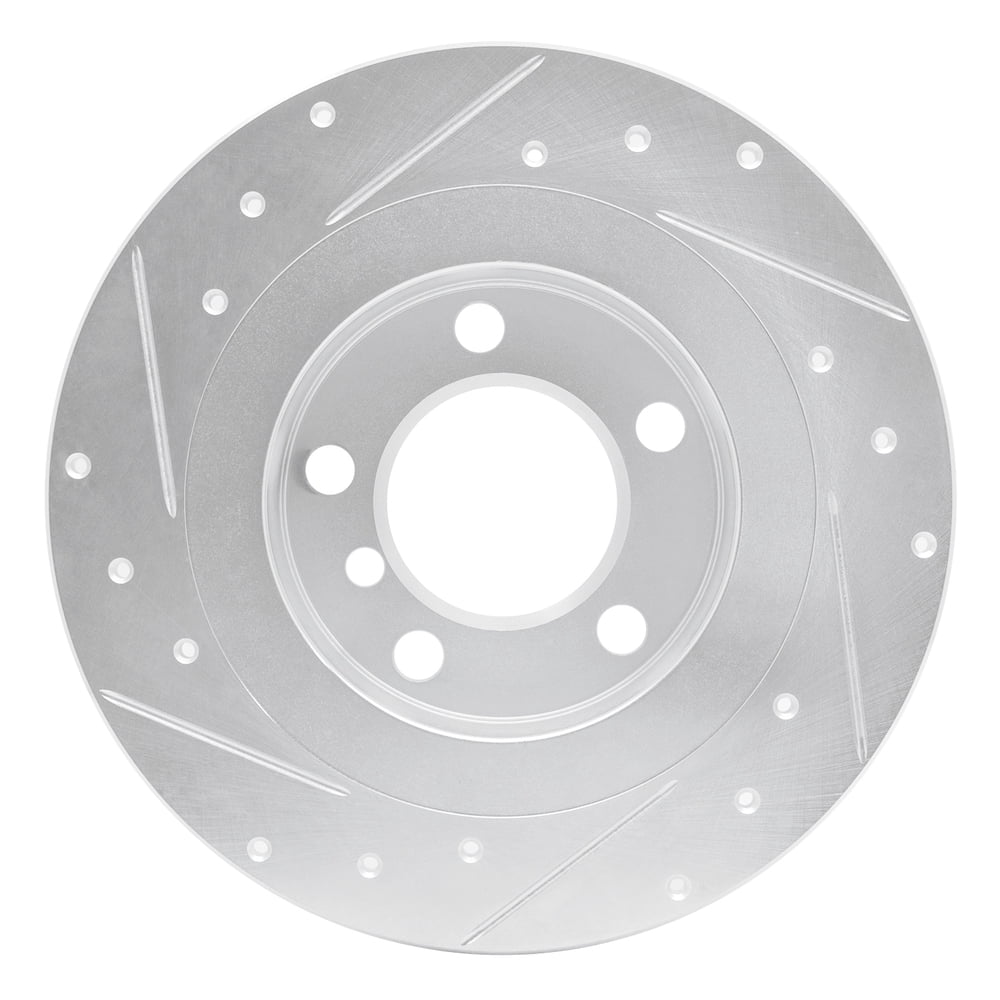 Dynamic Friction Company 631-32020R DFC Brake Rotor - Drilled And Slotted - Silver