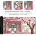 thumbnail image 4 of Cat Mouse Pad Large Desk Mat, Pink Cherry Blossom Computer Mousepad with Stitched Edges Non-Slip, Keyboard Mouse Pad for Desktop Cute Office Desk Accessories Japanese Dessert House 31.5in, 4 of 6