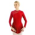 thumbnail image 4 of iEFiEL Women Cutout Back Long Sleeve Figure Skating Dress Ballet Dance Leotard, 4 of 7