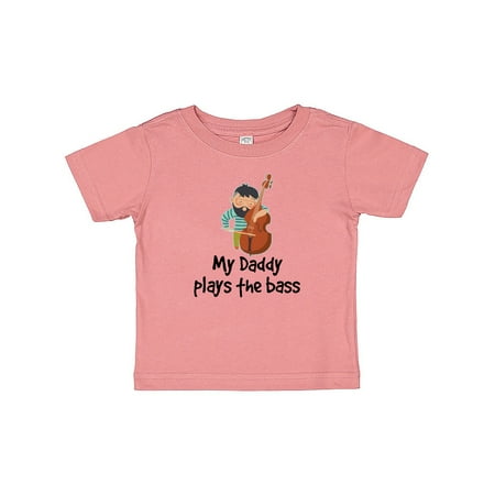 

Inktastic String Bass My Daddy Plays the Bass Gift Baby Boy or Baby Girl T-Shirt