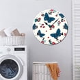 thumbnail image 2 of ZXCXRQFa Desk Clocks Blue Butterflies And Flowers Wooden Silent Non-Ticking 10 Inch Round Clocks Battery Operated Analog for Living Room Kitchen Bedroom Bathroom Office Home School Decor, 2 of 7