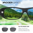 thumbnail image 4 of Xagger Polarized Wrap Around Sunglasses for Men Women Sports Driving Fishing Anti-Glare UV400 Sun Glasses, 4 of 5