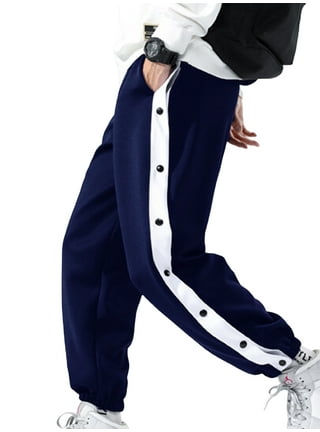 Aunavey Men's Sweatpants Tear Away Basketball Pants High Split