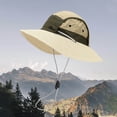 thumbnail image 2 of Sun Protection Hat , Mens Sun Hat , Straw Beach Hat Summer Sun Hat with Adjustable Tie Strap for Outdoor Casual Wear and Holiday Travel, 2 of 7