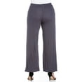 thumbnail image 2 of 24seven Comfort Apparel Plus Size Plus Wide-leg Palazzo Pants, 2 of 4